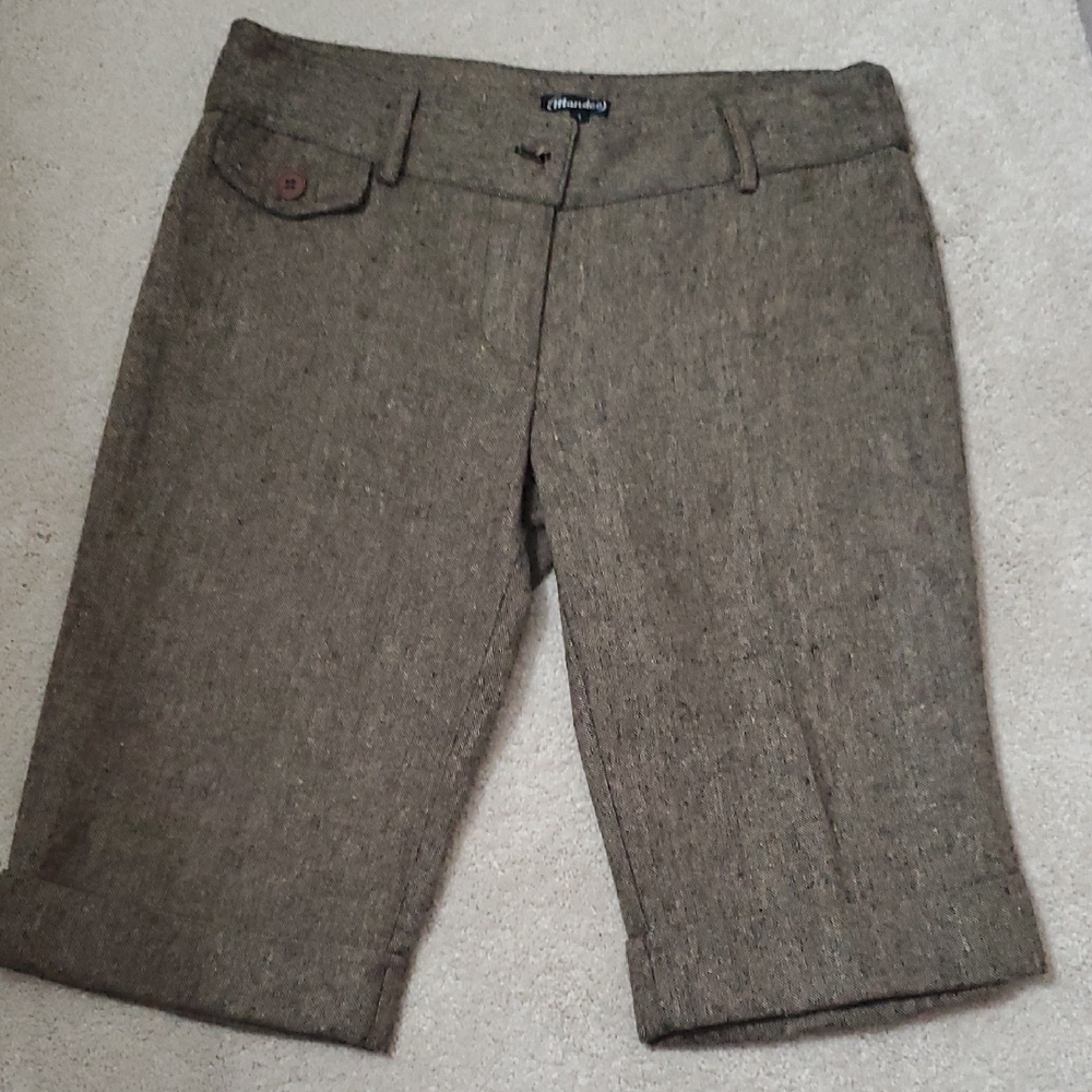 Mandee Wool Blend Knee Length Shorts
